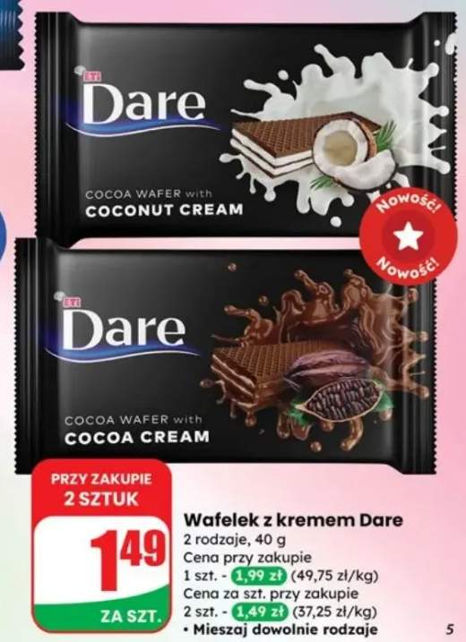 wafelki z kremem