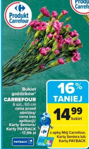 goździki bukiet