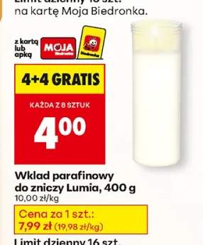 wkład parafinowy do znicza