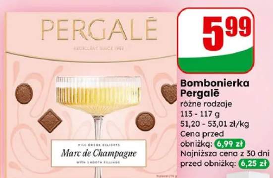 Bombonierka Pergale różne rodzaje