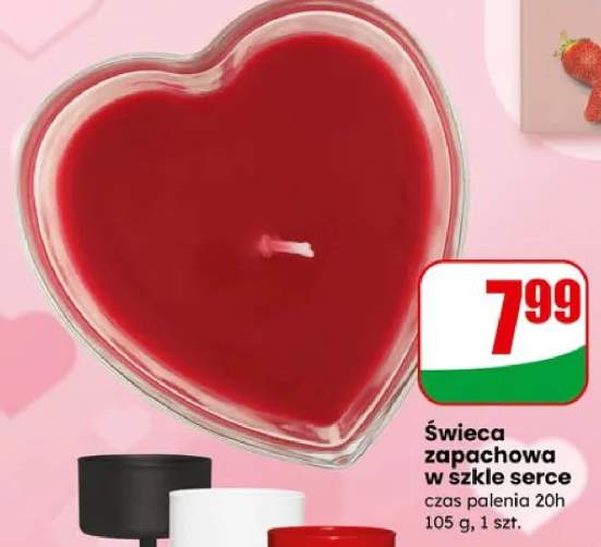 Świeca zapachowa w szkle serce