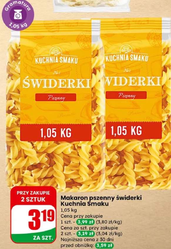 Makaron pszenny świderki