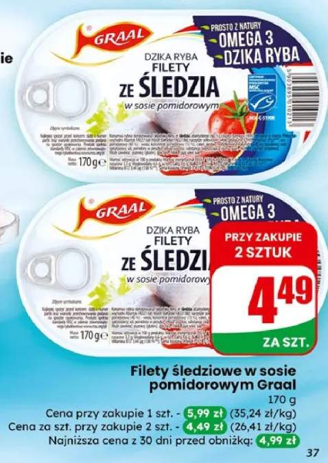 Filety śledziowe w sosie pomidorowym