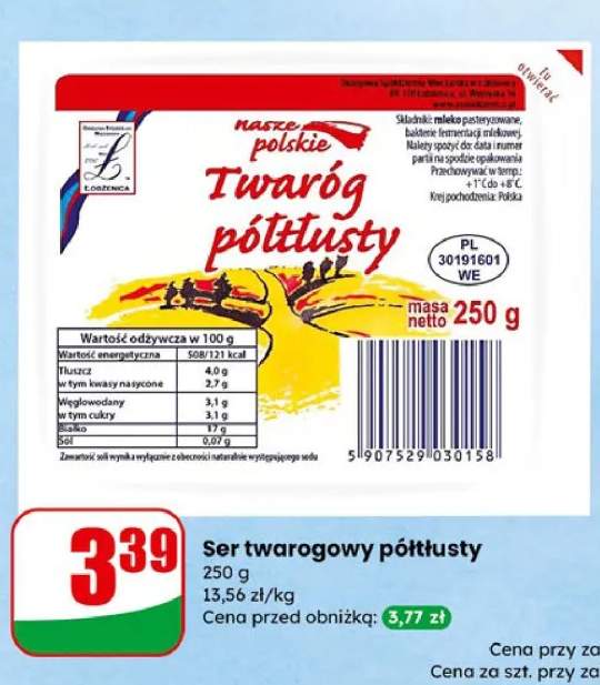 Ser twarogowy półtłusty