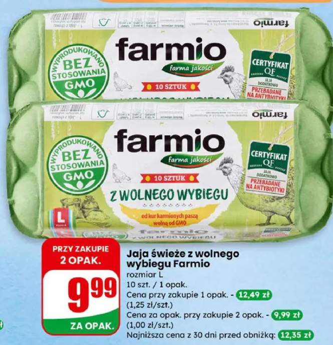 Jaja świeże z wolnego wybiegu rozmiar L