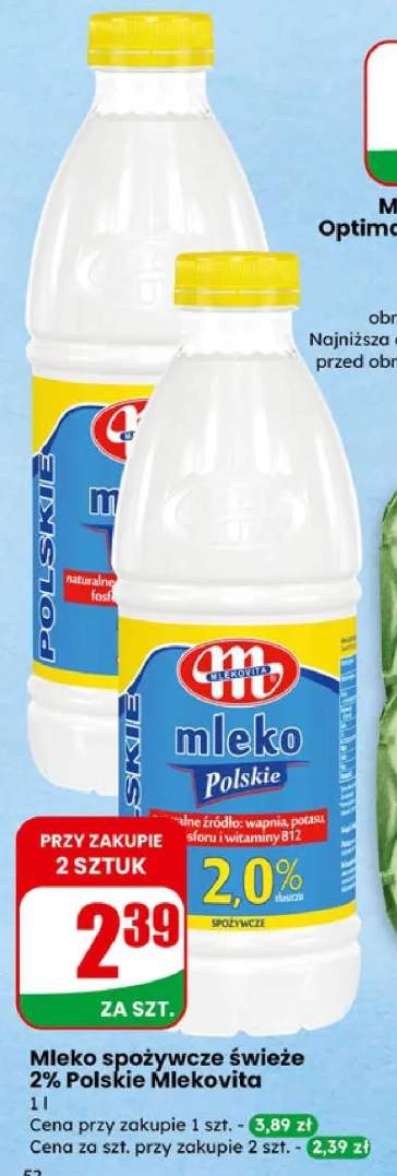 Mleko spożywcze świeże 2% Polskie