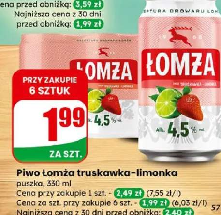 Piwo truskawka limonka