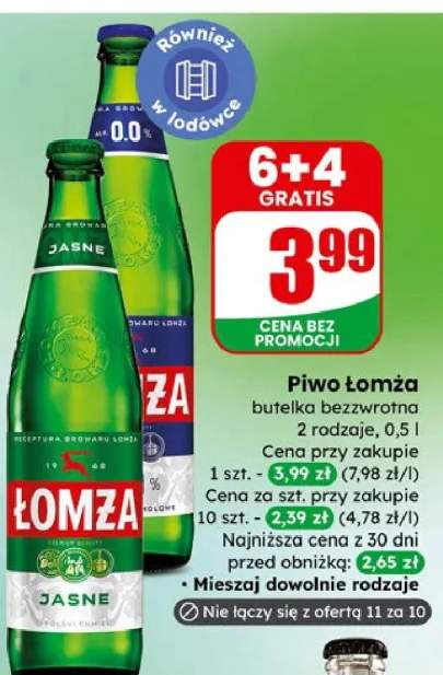 Piwo butelka bezwrotna 2 rodzaje