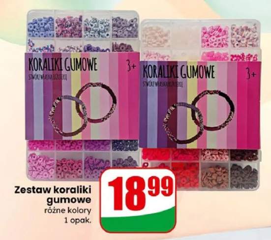 Zestaw koraliki gumowe różne kolory