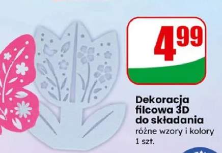 Dekoracja filcowa 3D do składania różne wzory i kolory