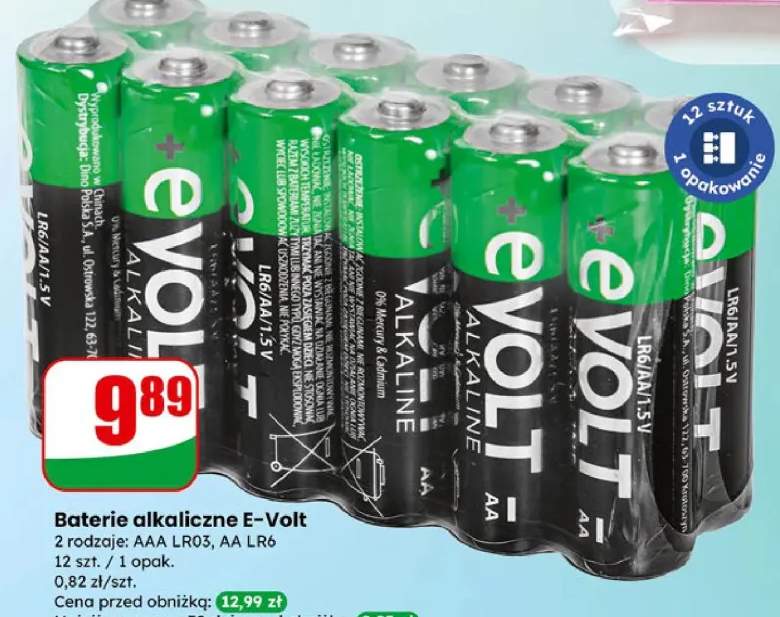 Baterie alkaliczne E-Volt