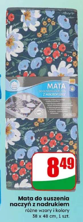 Mata do suszenia naczyń z nadrukiem różne wzory i kolory