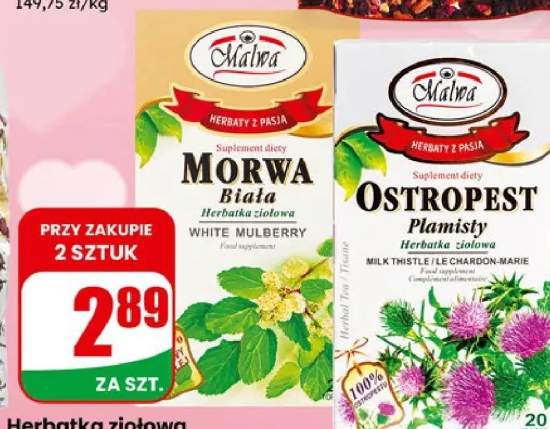 Herbatka ziołowa Ostropest Plamisty