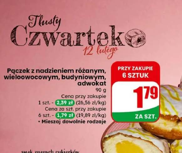 Pączek z nadzieniem różanym, wieloowocowym, budyniowym, adwokat