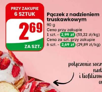 Pączek z nadzieniem truskawkowym