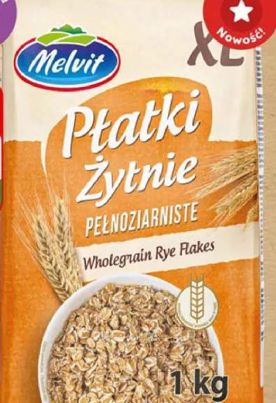 Płatki żytnie pełnoziarniste