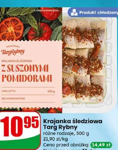 Krajanka śledziowa z suszonymi pomidorami różne rodzaje