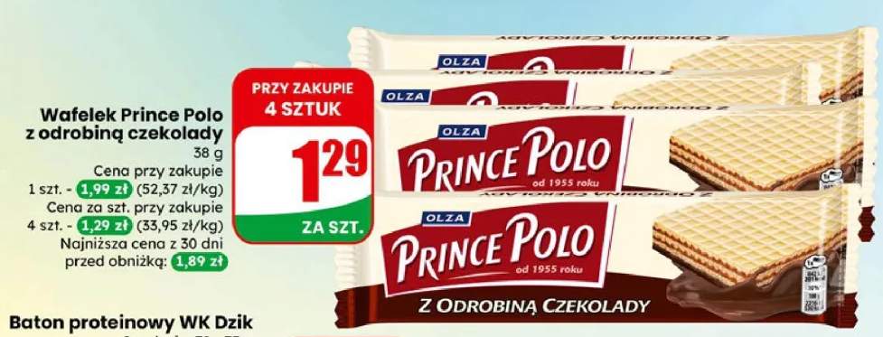 Wafelek z odrobiną czekolady