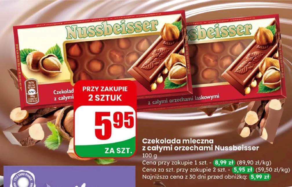 Czekolada mleczna z całymi orzechami laskowymi