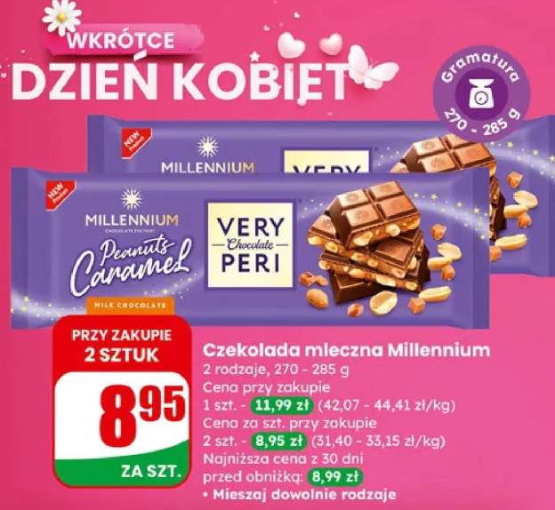 Czekolada mleczna Peanuts Caramel, Very Chocolate Peri