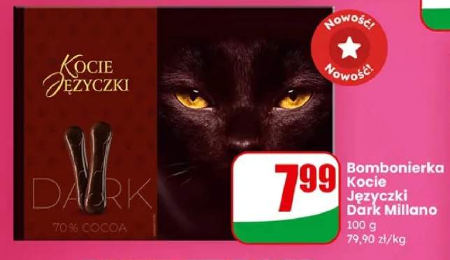Bombonierka Kocie Języczki Dark Milano