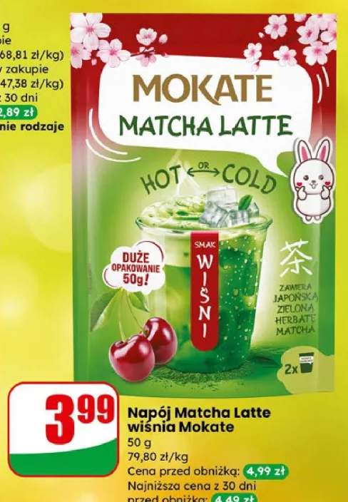 Napój Matcha Latte wiśnia
