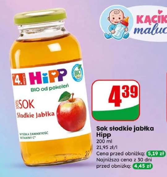 Sok słodkie jabłka