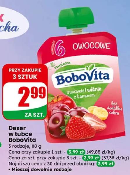 Deser w tubce truskawki i wiśnie z bananem, 5 rodzaje