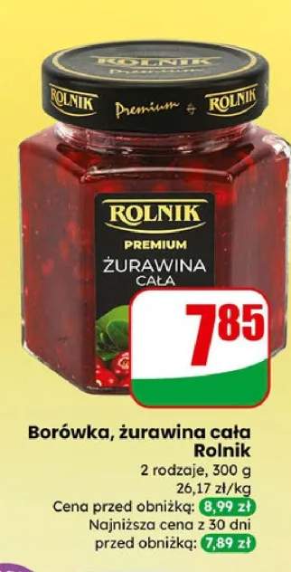 Borówka, żurawina cała