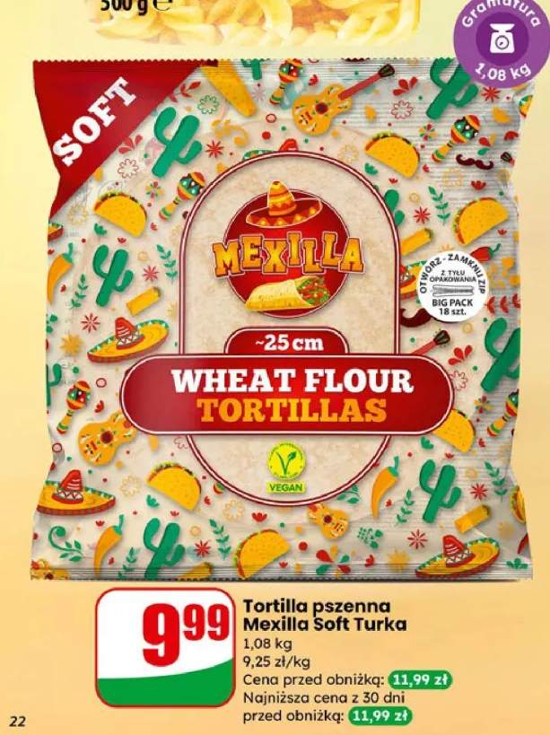 Tortilla pszenna Wheat Flour Tortillas