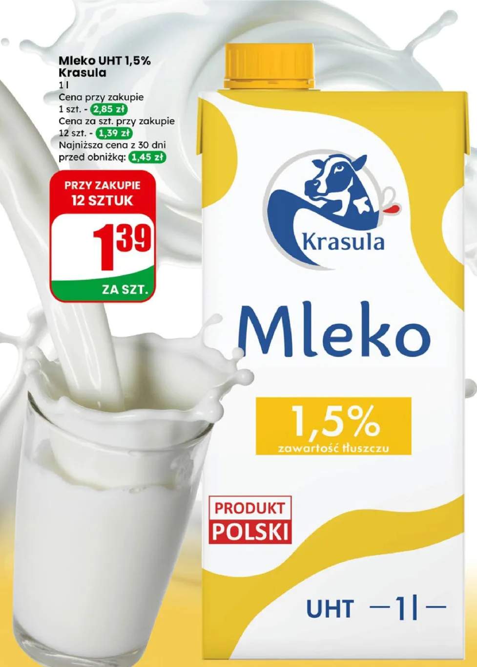 Mleko UHT 1,5%