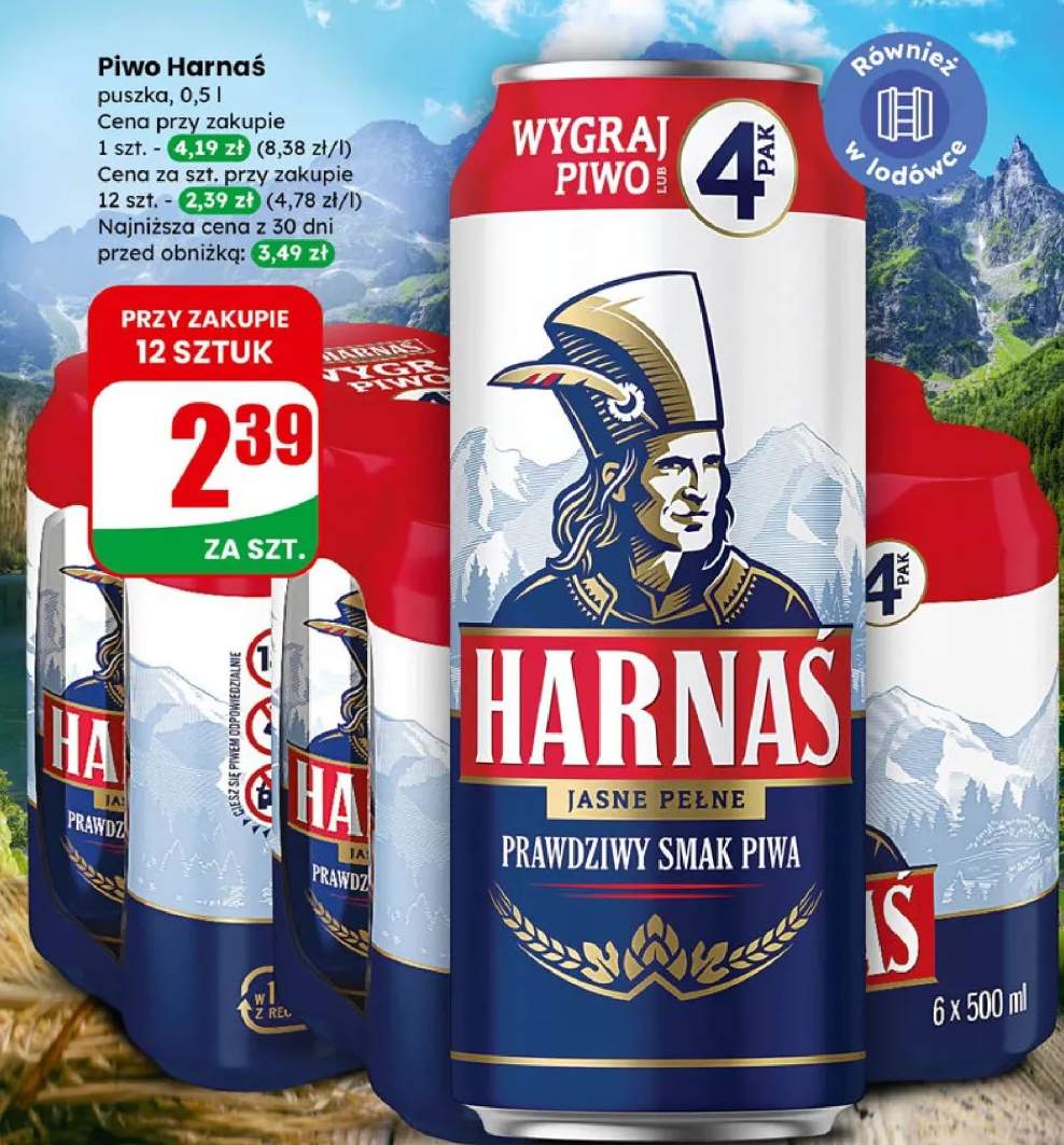 Piwo Harnaś puszka jasne pełne