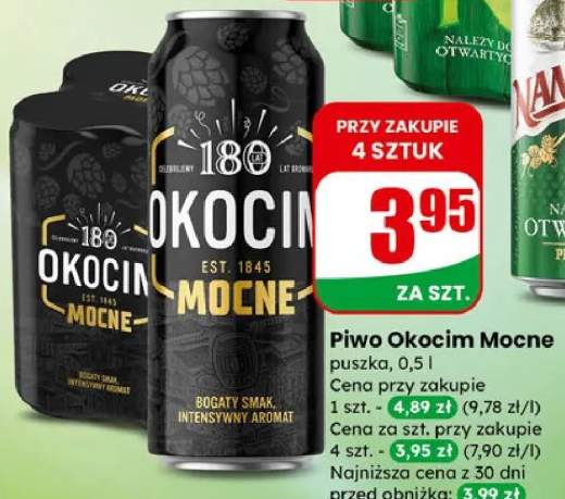 Piwo Okocim Mocne puszka