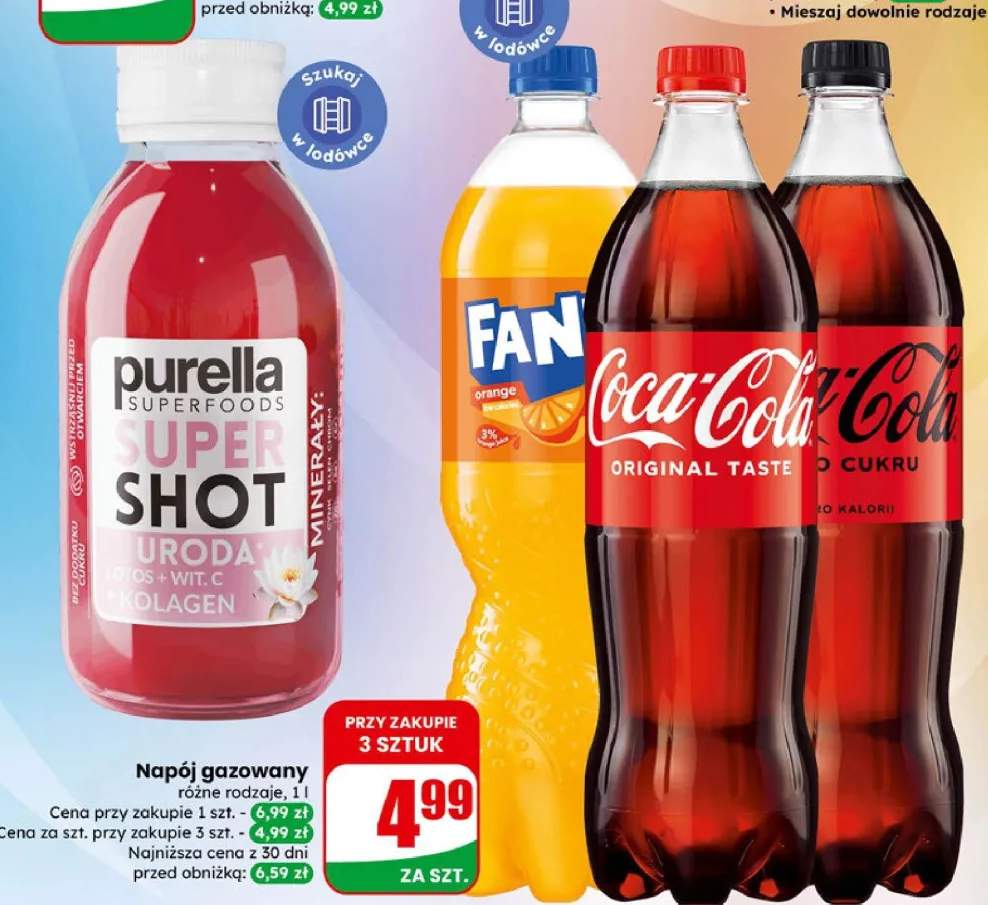 Napój gazowany różne rodzaje