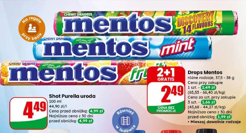 Drops Mentos różne rodzaje