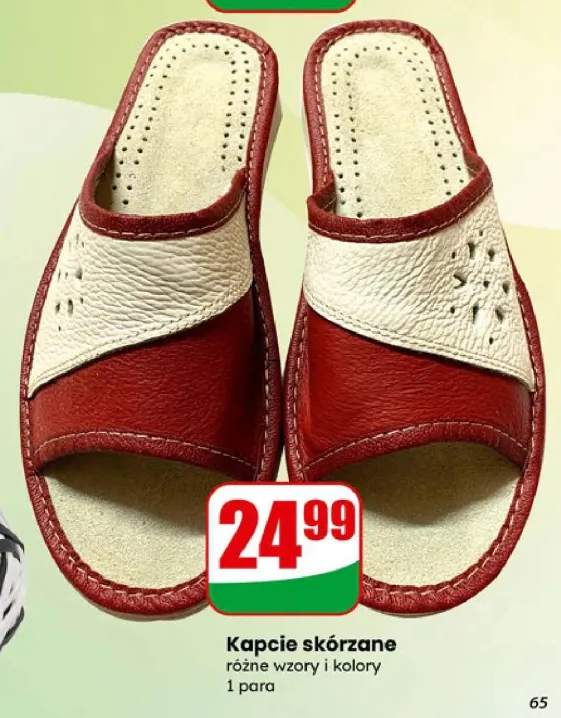 Kapcie skórzane