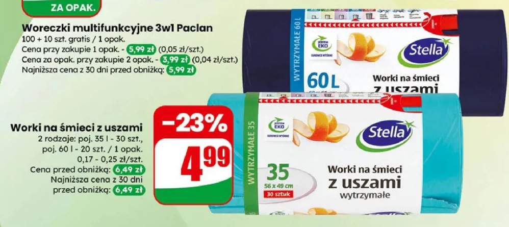 Worki na śmieci z uszami