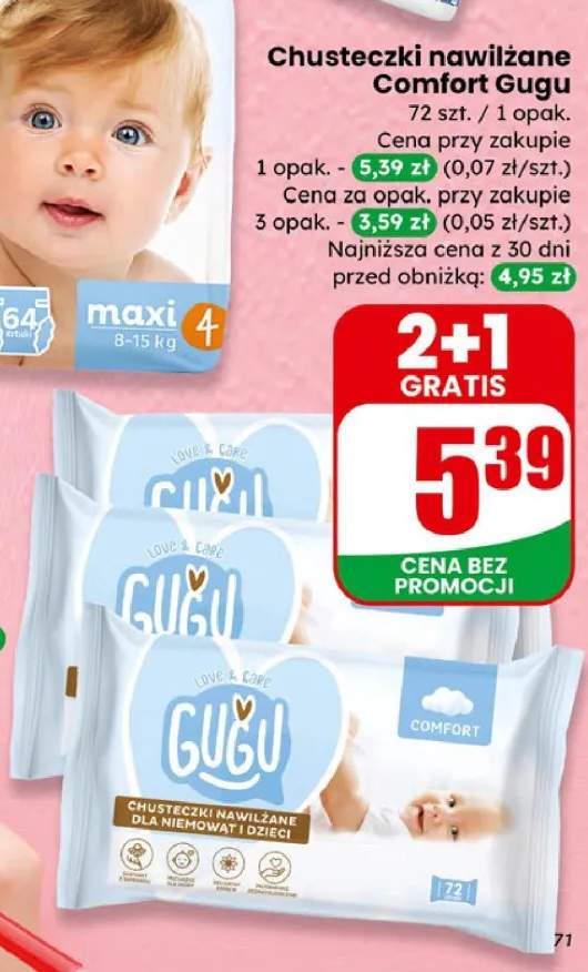 Chusteczki nawilżane Comfort Gugu