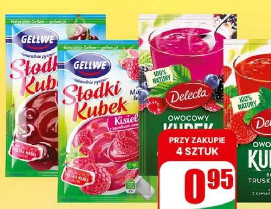 Kisiel słodki kubek różne rodzaje