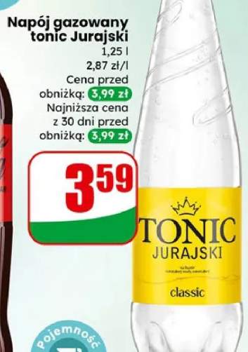 Napój gazowany tonic Jurajski
