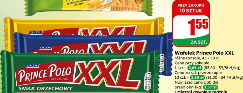 Wafelek Prince Polo XXL różne rodzaje