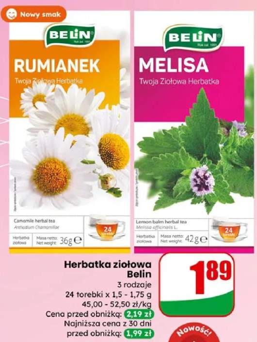 Herbatka ziołowa 3 rodzaje