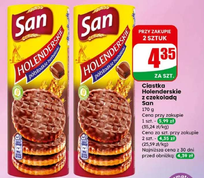 Ciastka holenderskie z czekoladą