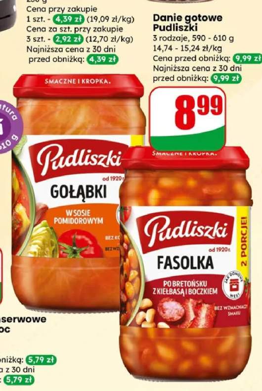 Danie gotowe fasolka po bretońsku z kiełbasą i boczkiem