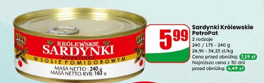 Sardynki królewskie w sosie pomidorowym