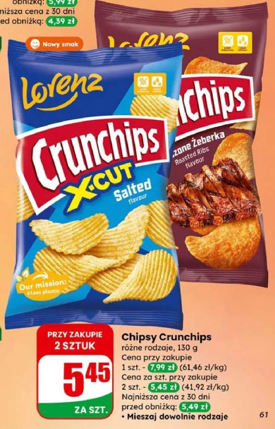 Chipsy Crunchips x-cut salted, chipsy Lorenz rustykalna zeberka