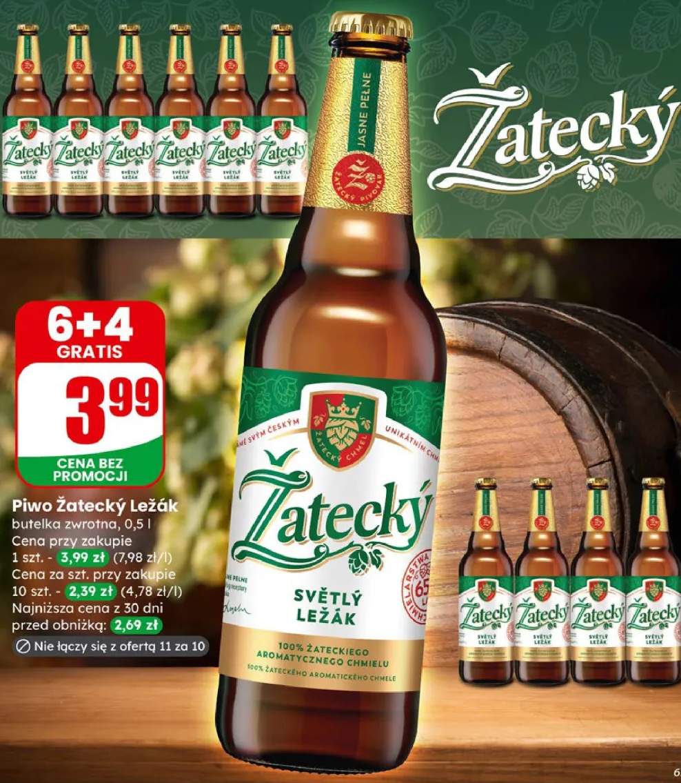 Piwo Żatecký Ležák butelka zwrotna