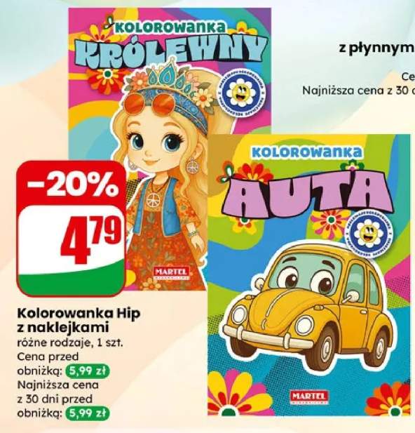 Kolorowanka Hip z naklejkami różne rodzaje