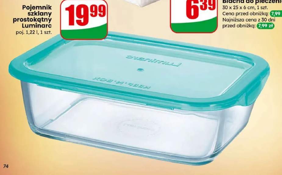 Pojemnik szklany prostokątny