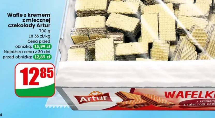 Wafle z kremem z mlecznej czekolady